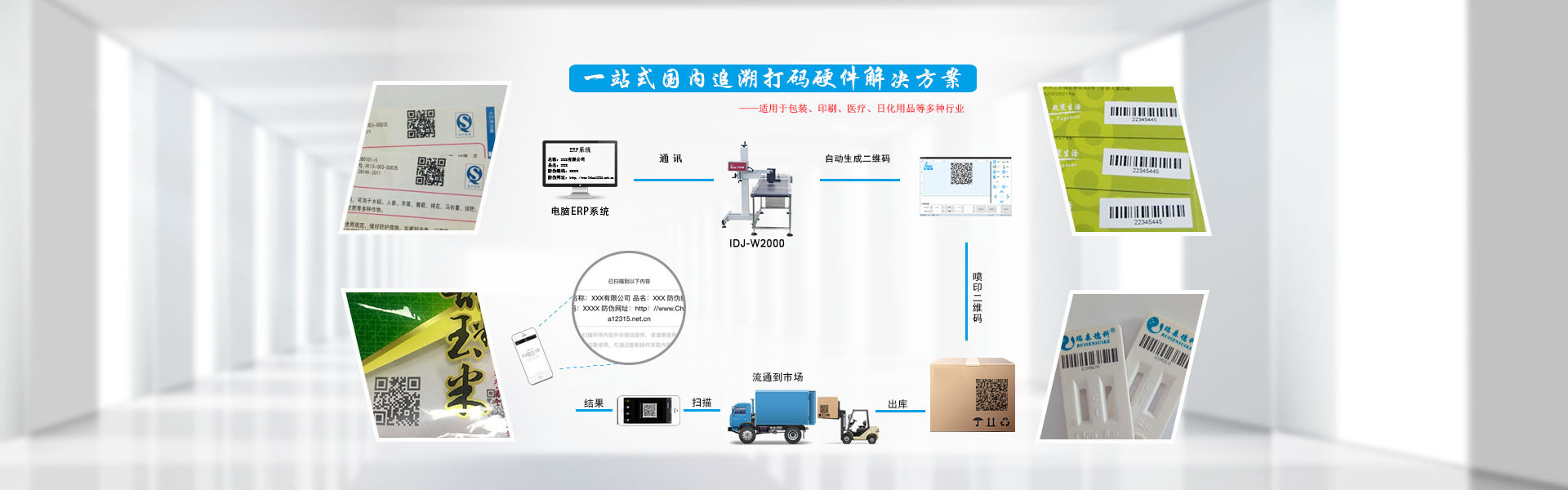 网站首页轮播图一站式国内追溯打码硬件解决方案提供商方案介绍